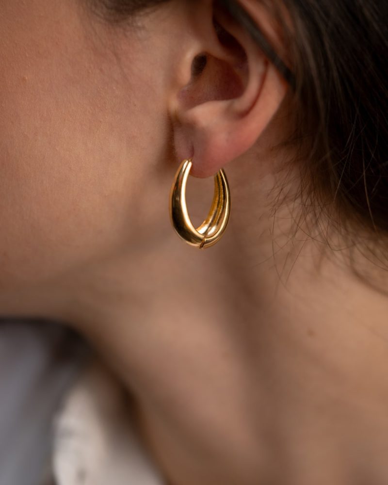 Stylish Silver Hoops Earrings