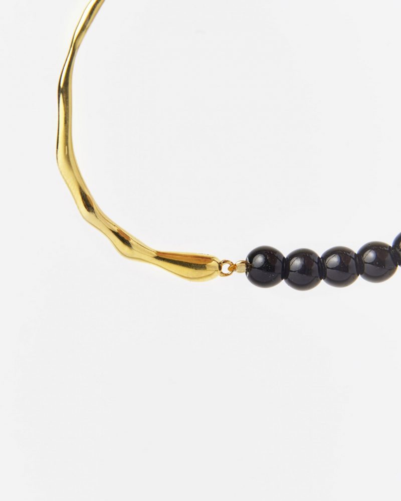 DEMARCA black stone bracellet silver 925