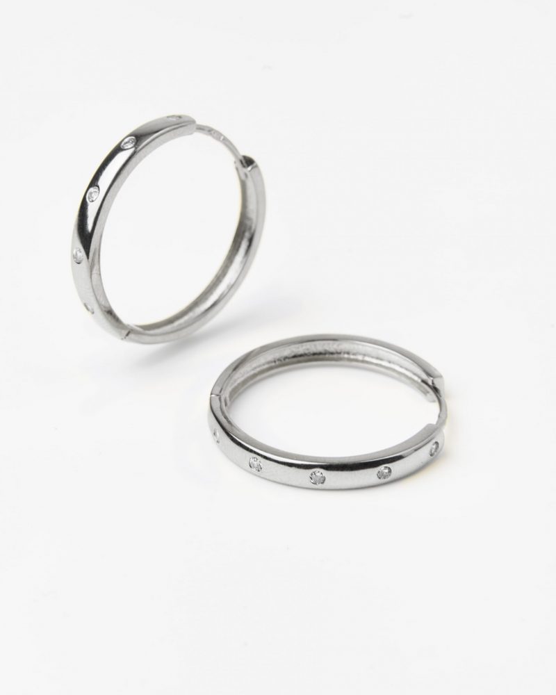 DEMARCA silver hoops earrings
