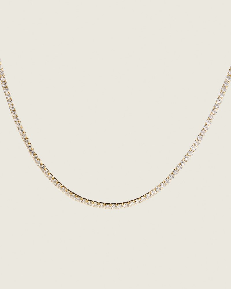 colar riviera dourado prata 925 DEMARCA PRATA