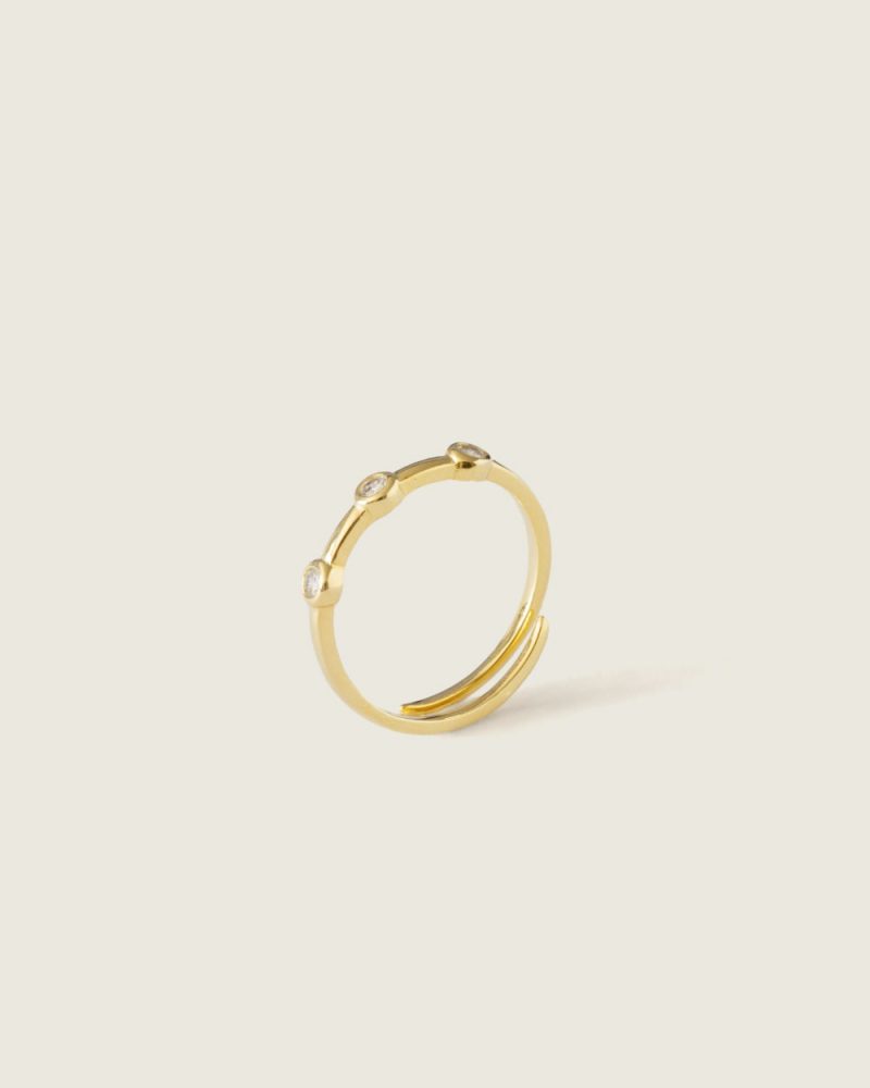 Asten Ring colocar em dourado prata 925 demarca
