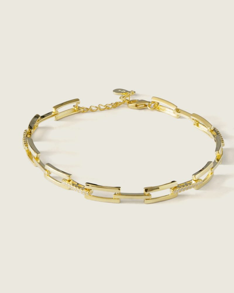 Dan Bracelet dourado prata 925 demarca