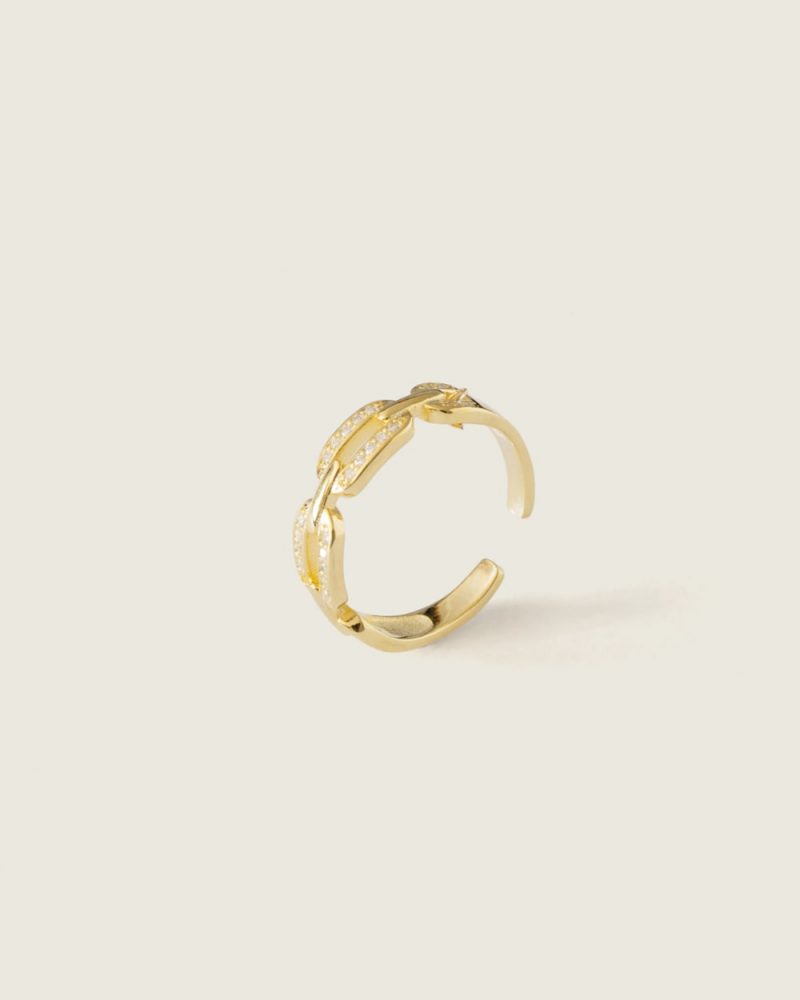 Donna Ring dourado prata 925 demarca