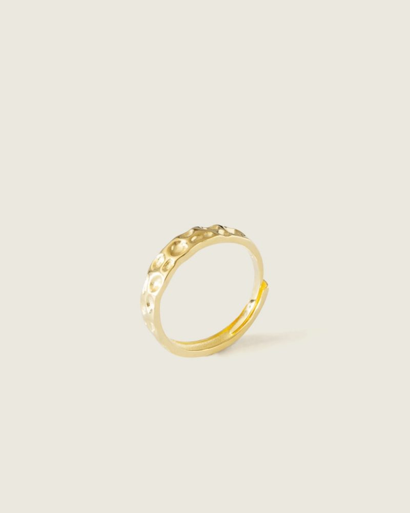 ELF Ring dourado prata 925 demarca