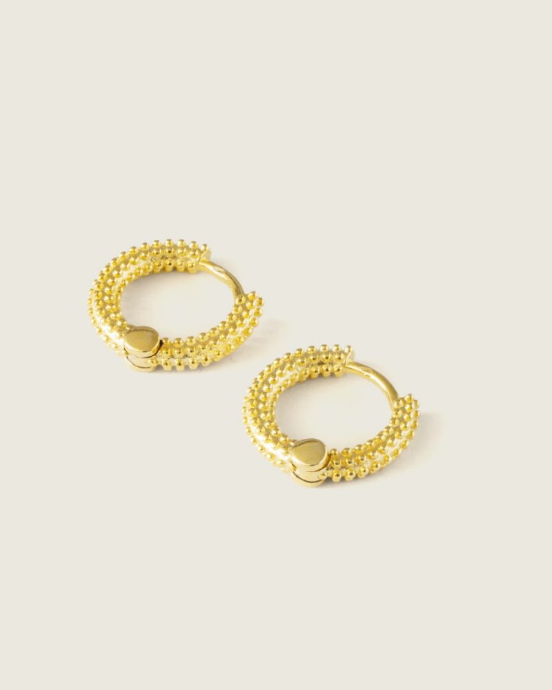 Elegant Hoops Earrings dourado prata 925 demarca