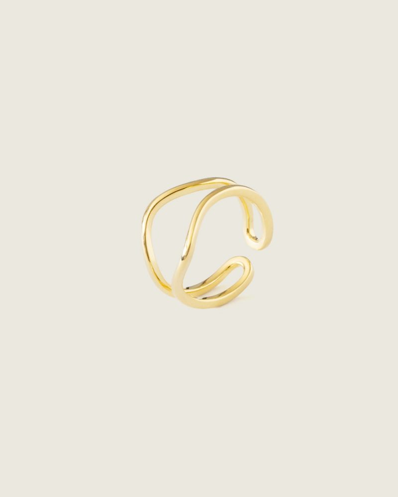 Ikal Ring dourado prata 925 demarca