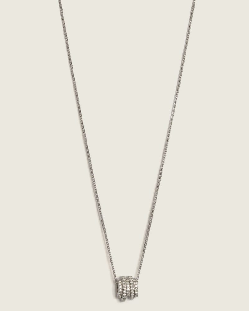 Nacar Necklace rodeado prata 925 demarca