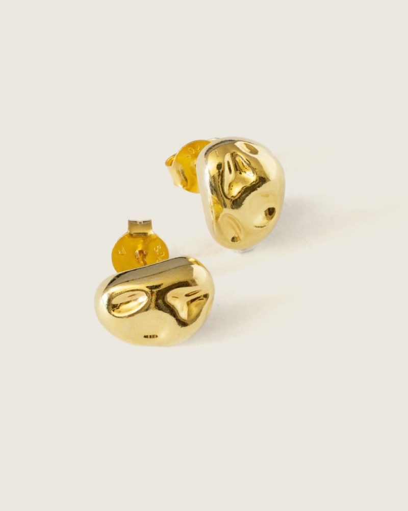 Organic Shape Earrings dourado prata 925 demarca