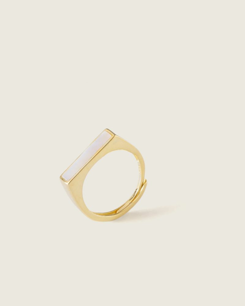 Pearl Ring dourado prata 925 demarca