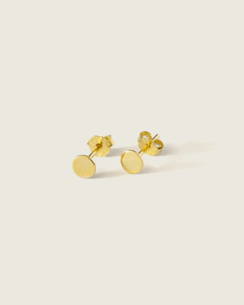 Petite Circle Earrings dourado prata 925 demarca