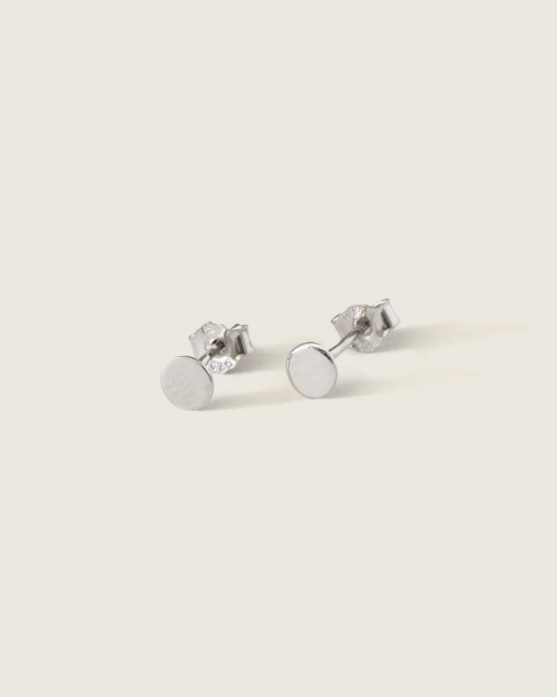 Petite Circle Earrings prateado prata 925 demarca