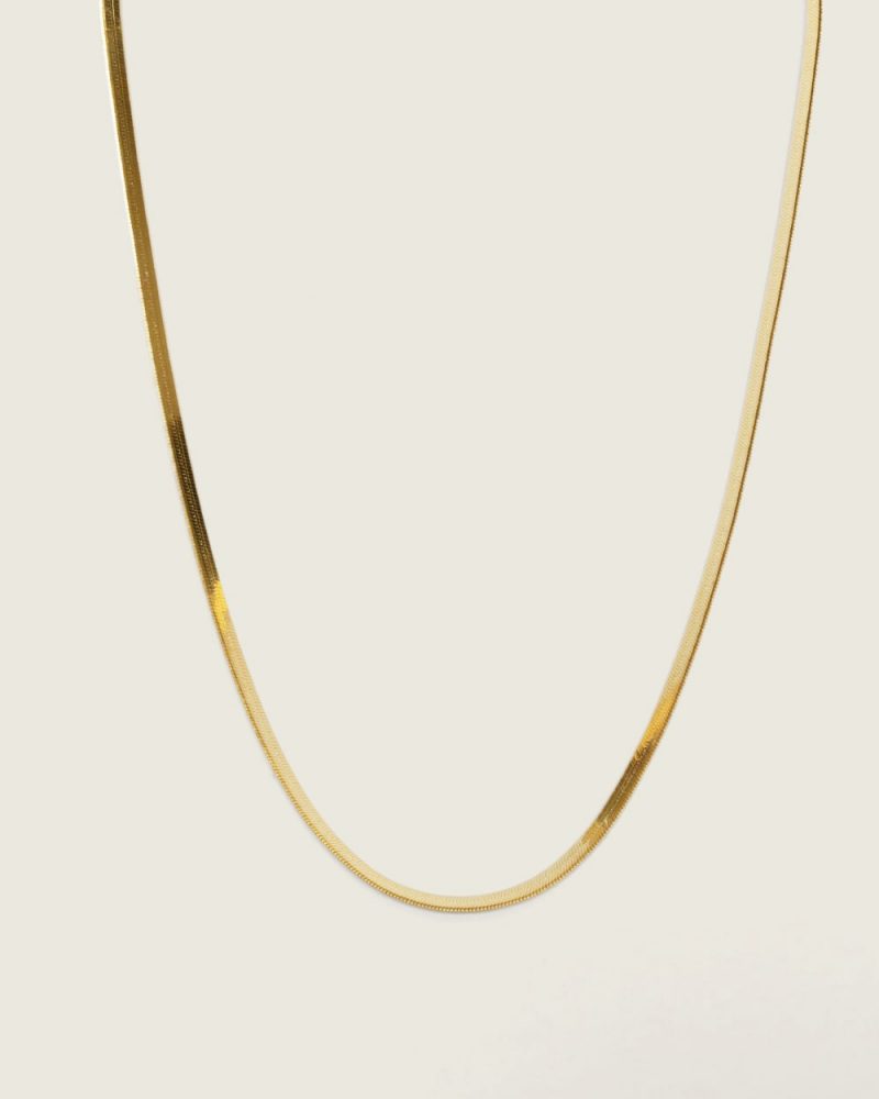 Silver Tape Necklace dourado prata 925 demarca