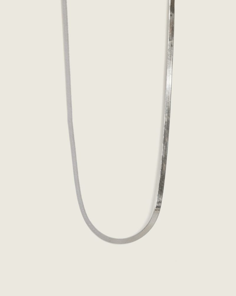 Silver Tape Necklace rodeado prata 925 demarca