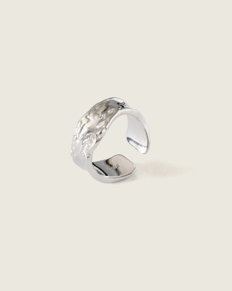 Simple Massive Ring rodeado prata 925 demarca