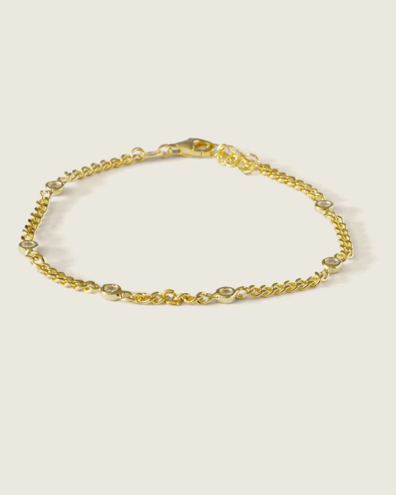 Tote Bracelet dourado prata 925 demarca