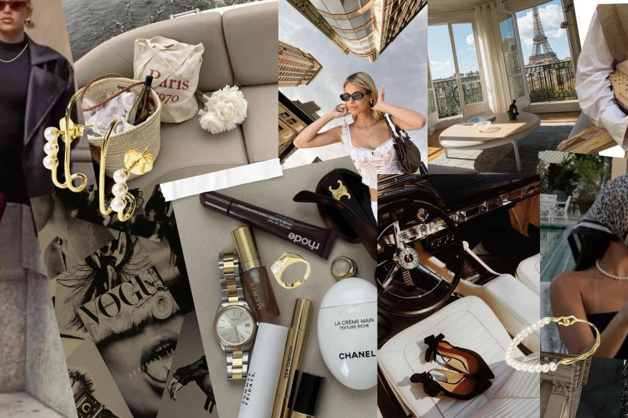 moodboard inspiracional com joias, brincos, pulseiras, mulheres modernas, viagens de sonho, old moneystyle, revistas de moda, editorial