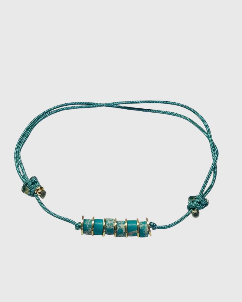 Turquoise Silk pulseira em seda