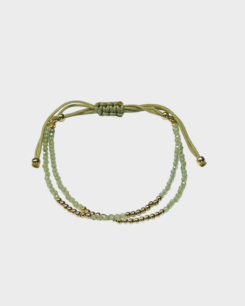 Peridot Silk pulseira de prata