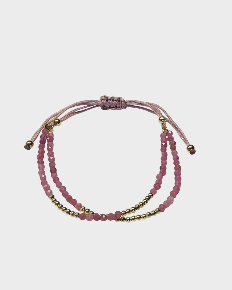 Rose Quartz pulseira de prata